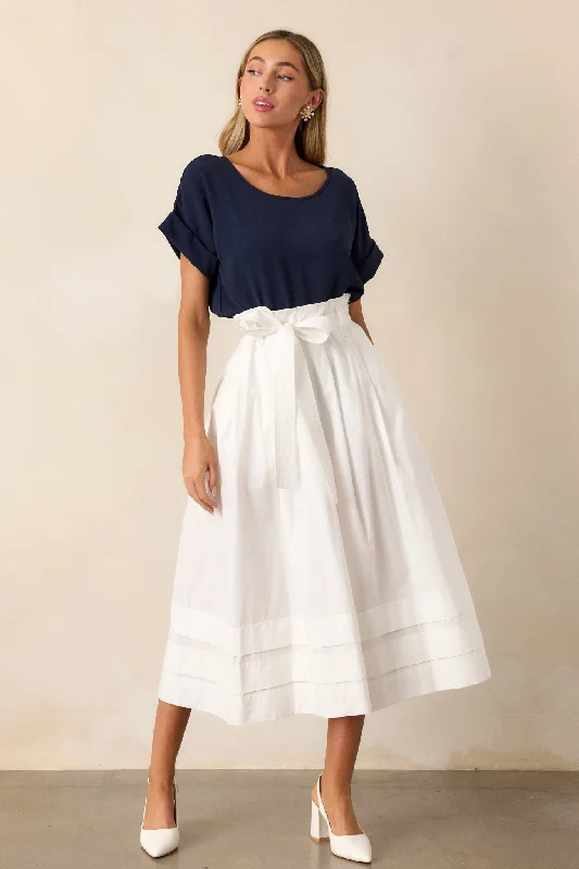 Holiday Special Offers Glimpse In Time 100% Cotton White Palazzo Pants
