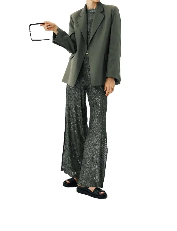 Women's Contemporary Clothing Hari Sequin Pants In Olive