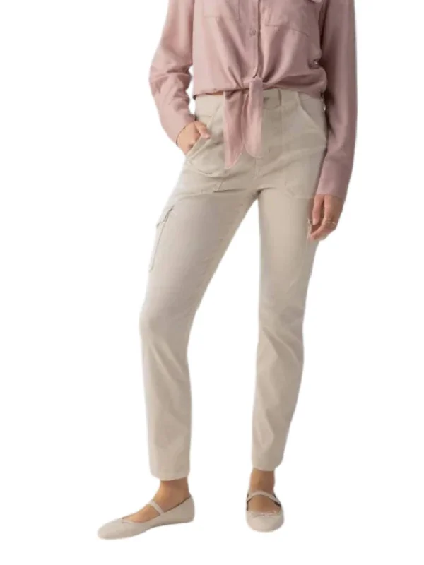 Women's Clothes And Apparel Sets Hayden Sculpted Cargo Pants In Toasted Almond