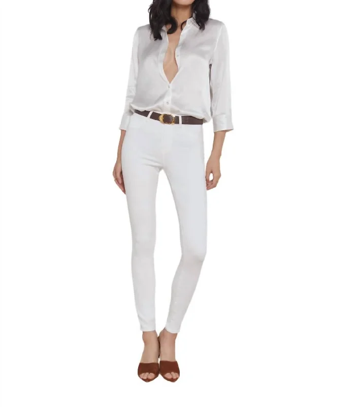 Women's Clothing For Travel High-Rise Skinnny Jeans In Blanc