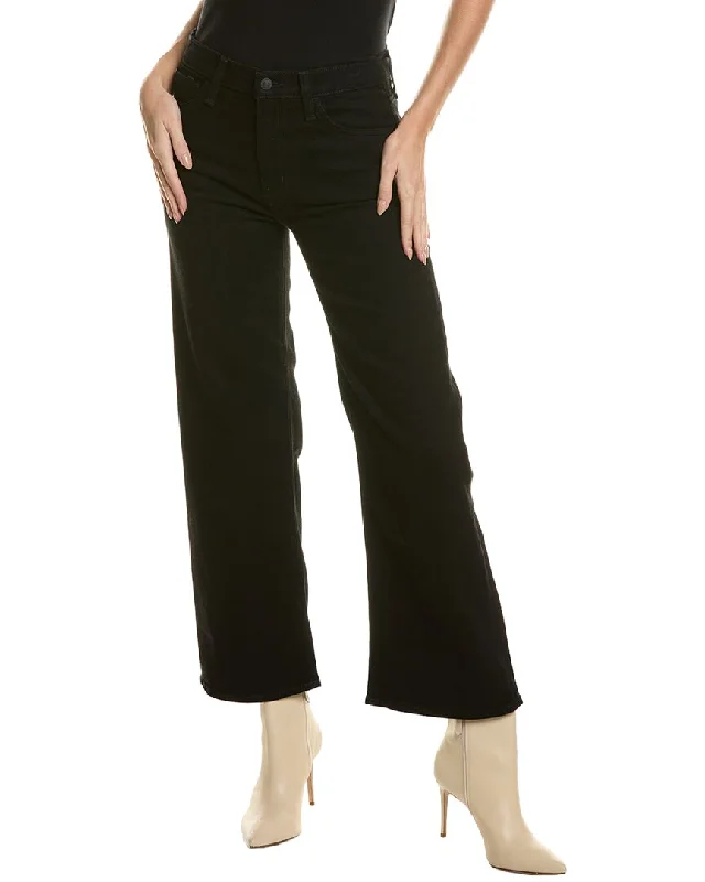 Vintage-Inspired Garments HUDSON Jeans Rosalie Black Rinse Wide Leg Jean