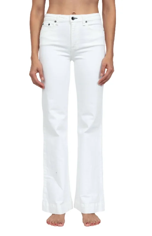 Early Bird Offer Juniper Wide Leg Linen Jeans In Ivory