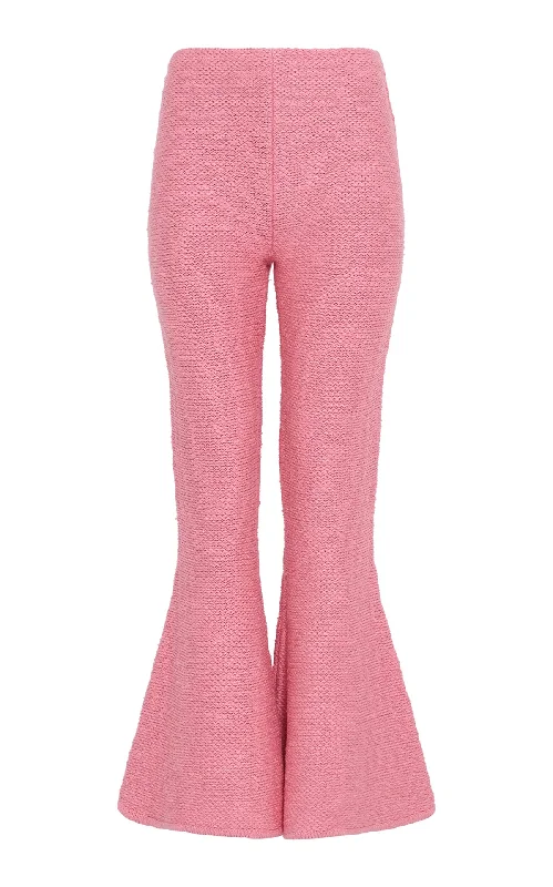 Workwear Fashion for Women Karpo Flare Cropped Knit Pant in Rosa Cashmere Silk