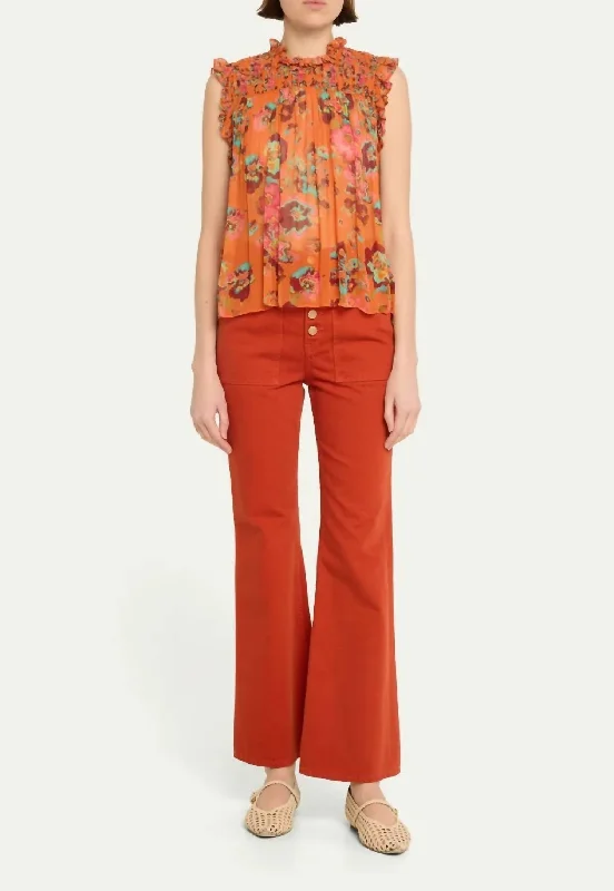 Women's Athletic Outfit Lou Jeans In Red Ochre