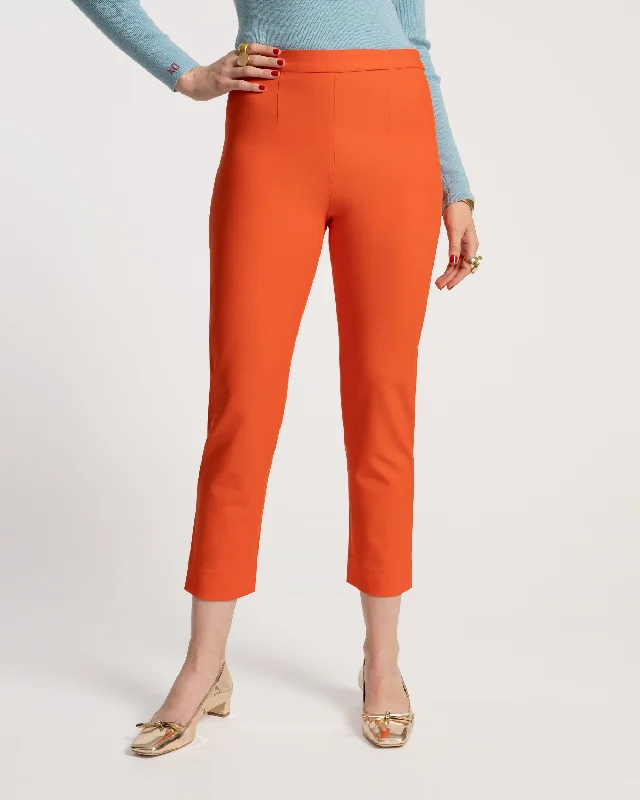 Fashionable Women's Outfit Lucy Pant Japanese Stretch Blend Orange