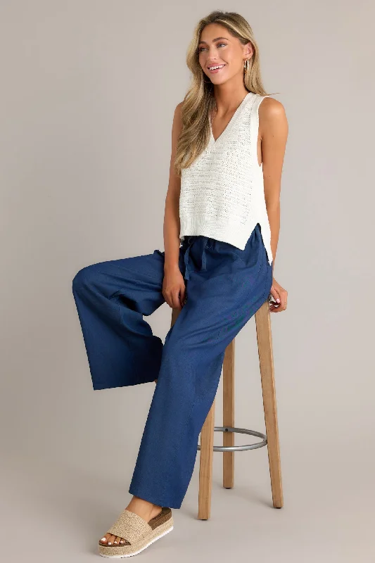 Women's Clothing Online Sale Moonlight Blues Dark Chambray Pants