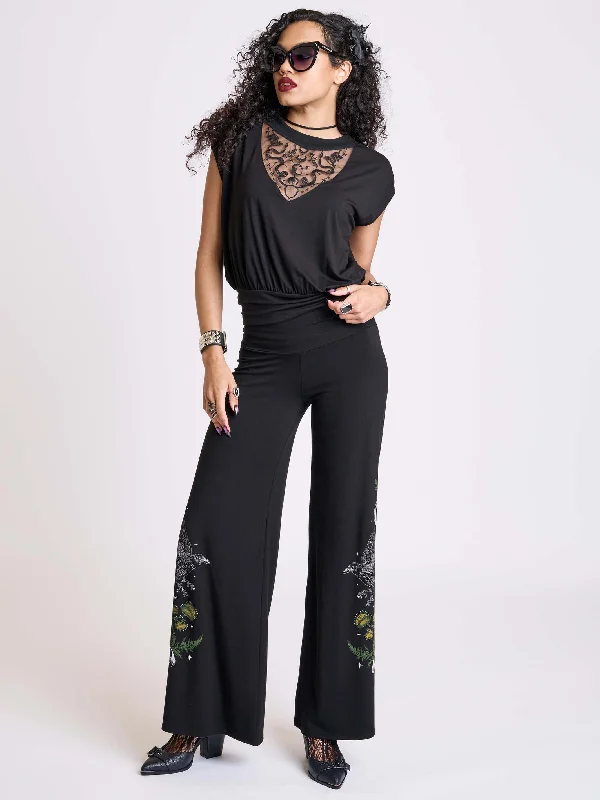 Winter Wardrobe Clearance Night Raven Palazzo Pants