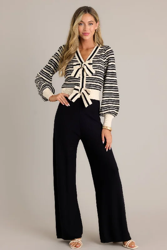Outfits For Girls Starless Sky Black Wide Leg Sweater Pants