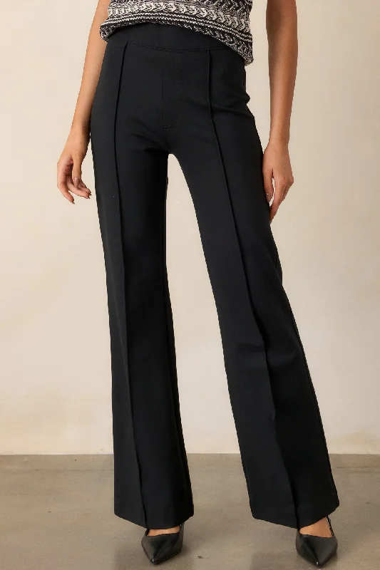 Women's Comfy Loungewear Outfit The Perfect Black Hi-Rise Flare Pants