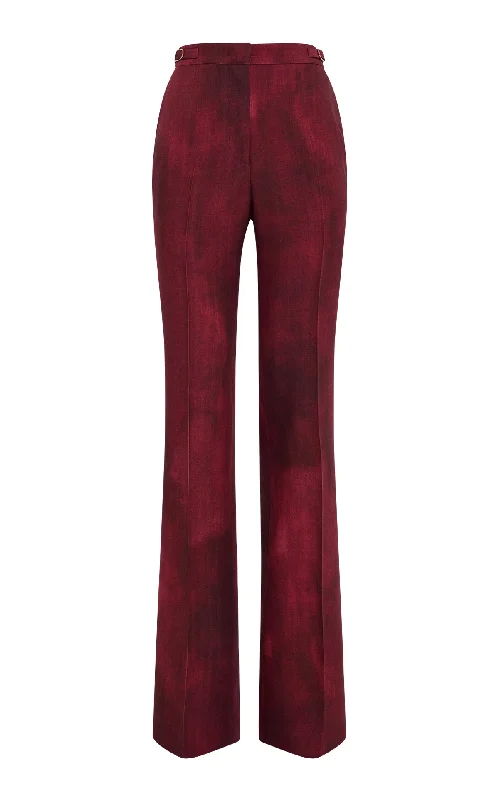 Women's Clothes Vesta Flare Pant in Bordeaux Virgin Wool