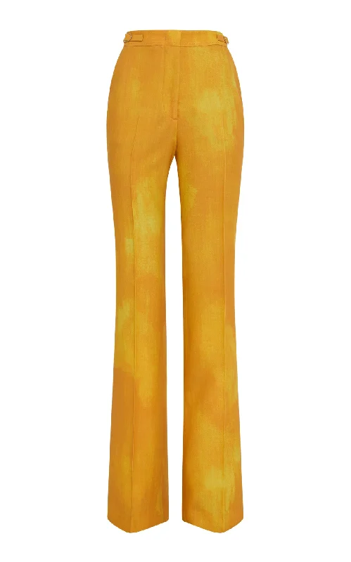 Women's Clothing Apparel Sets Vesta Flare Pant in Cadmium Yellow Virgin Wool