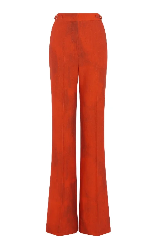 Stylish Women's Outerwear Apparel Vesta Flare Pant in Spice Virgin Wool
