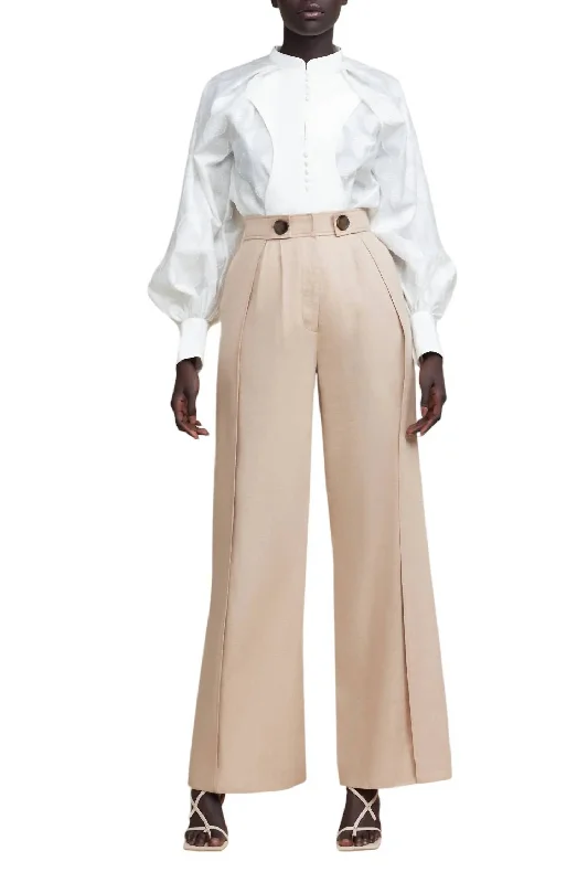 Women's Comfortable Lounge Garments Wicklow Pant In Latte